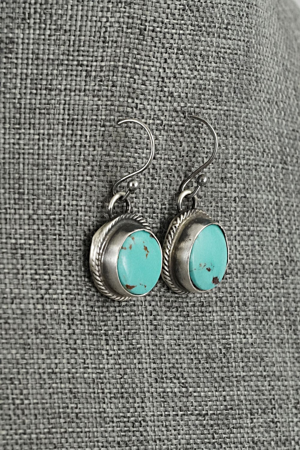 Turquoise & Sterling Silver Pendant and Earrings Set - Bobby Johnson