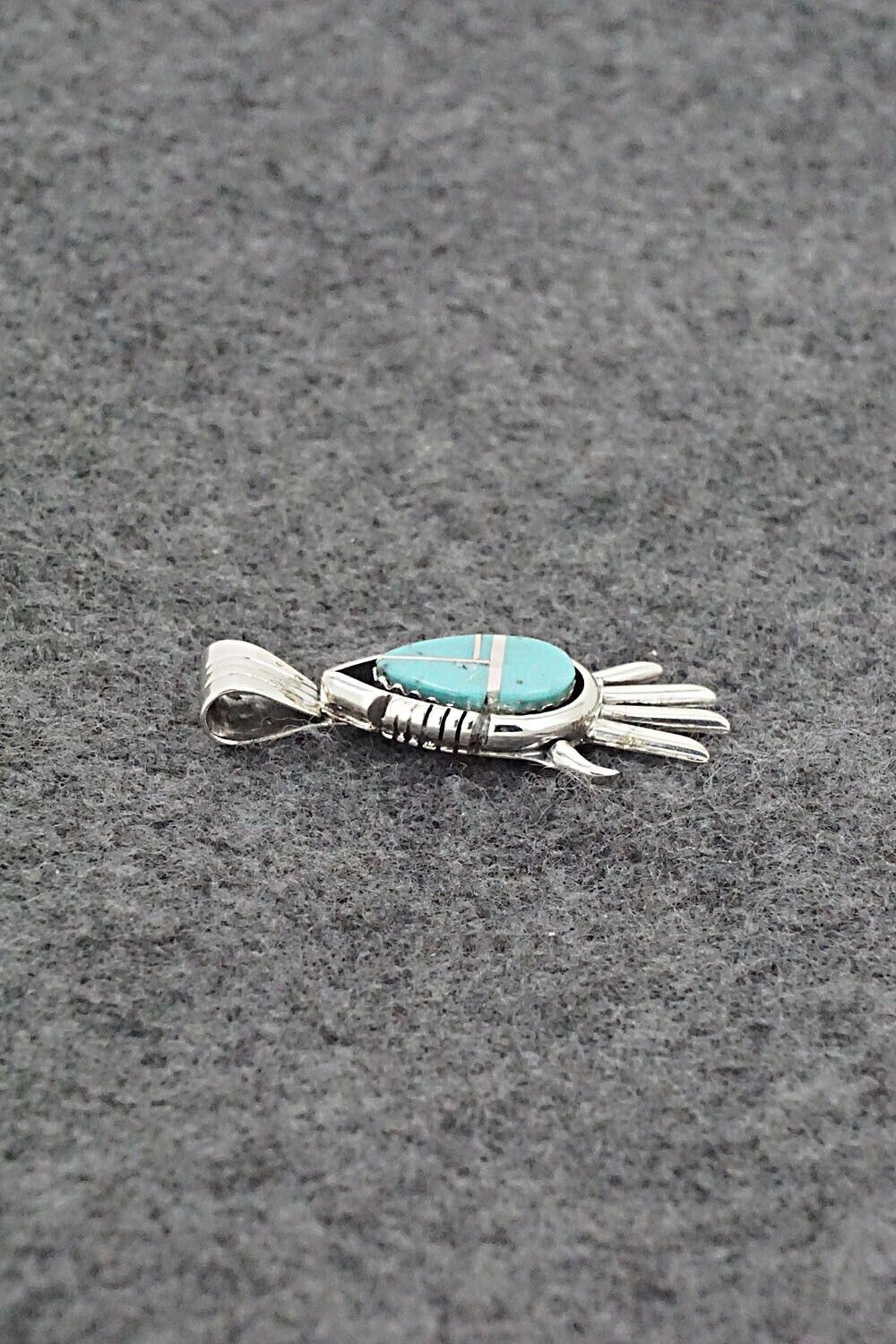 Turquoise & Sterling Silver Pendant - James Manygoats