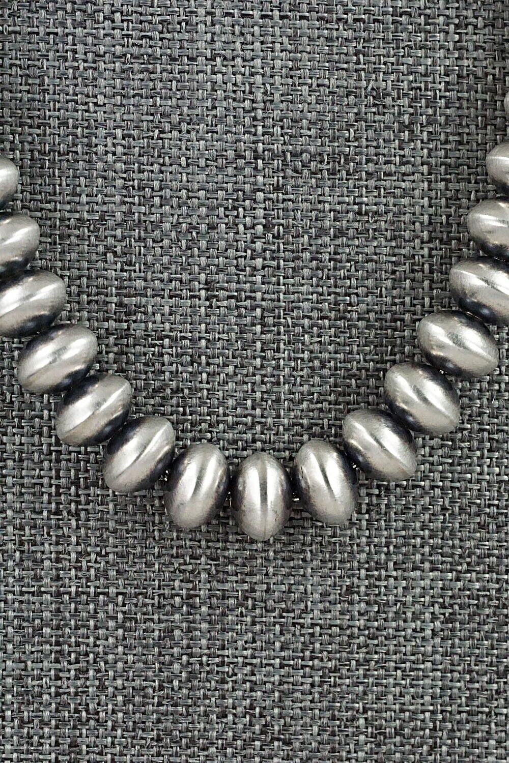Sterling Silver Navajo Pearl Necklace 20" - Bryannen Halwood