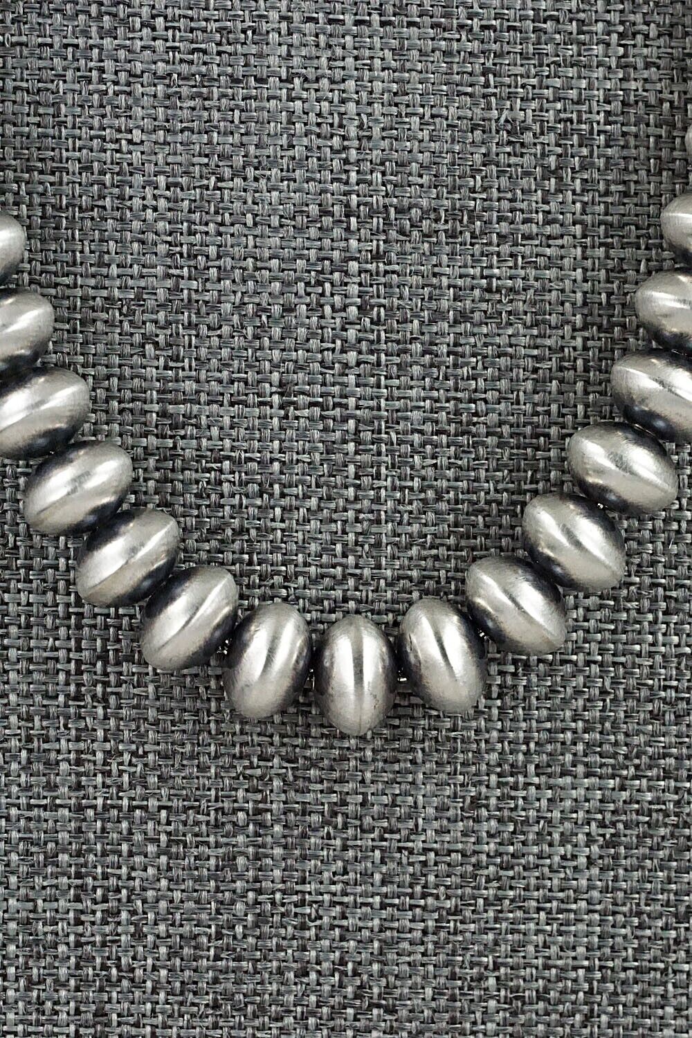 Sterling Silver Navajo Pearl Necklace 24" - Bryannen Halwood