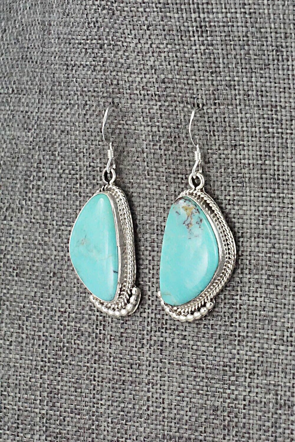 Turquoise & Sterling Silver Earrings - Verley Betone