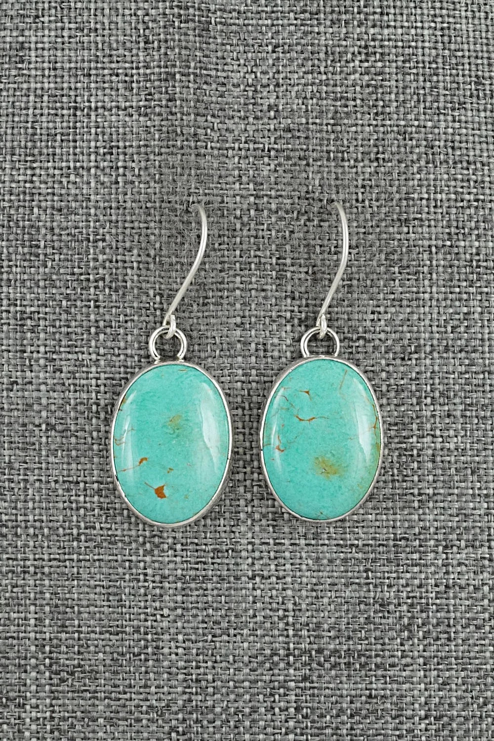 Turquoise & Sterling Silver Earrings - Eugene Gruber
