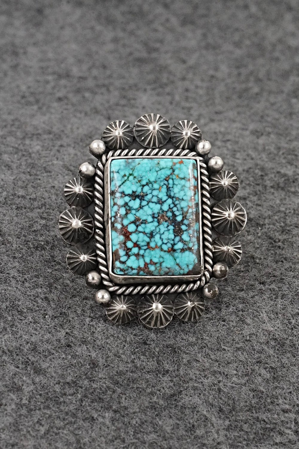 Turquoise & Sterling Silver Ring - Michael Calladitto - Size 7