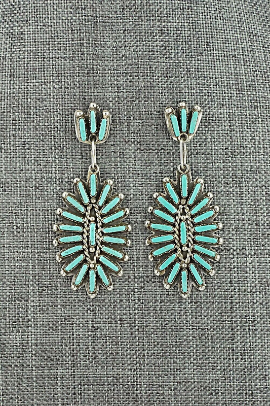 Turquoise & Sterling Silver Earrings - Charlie John