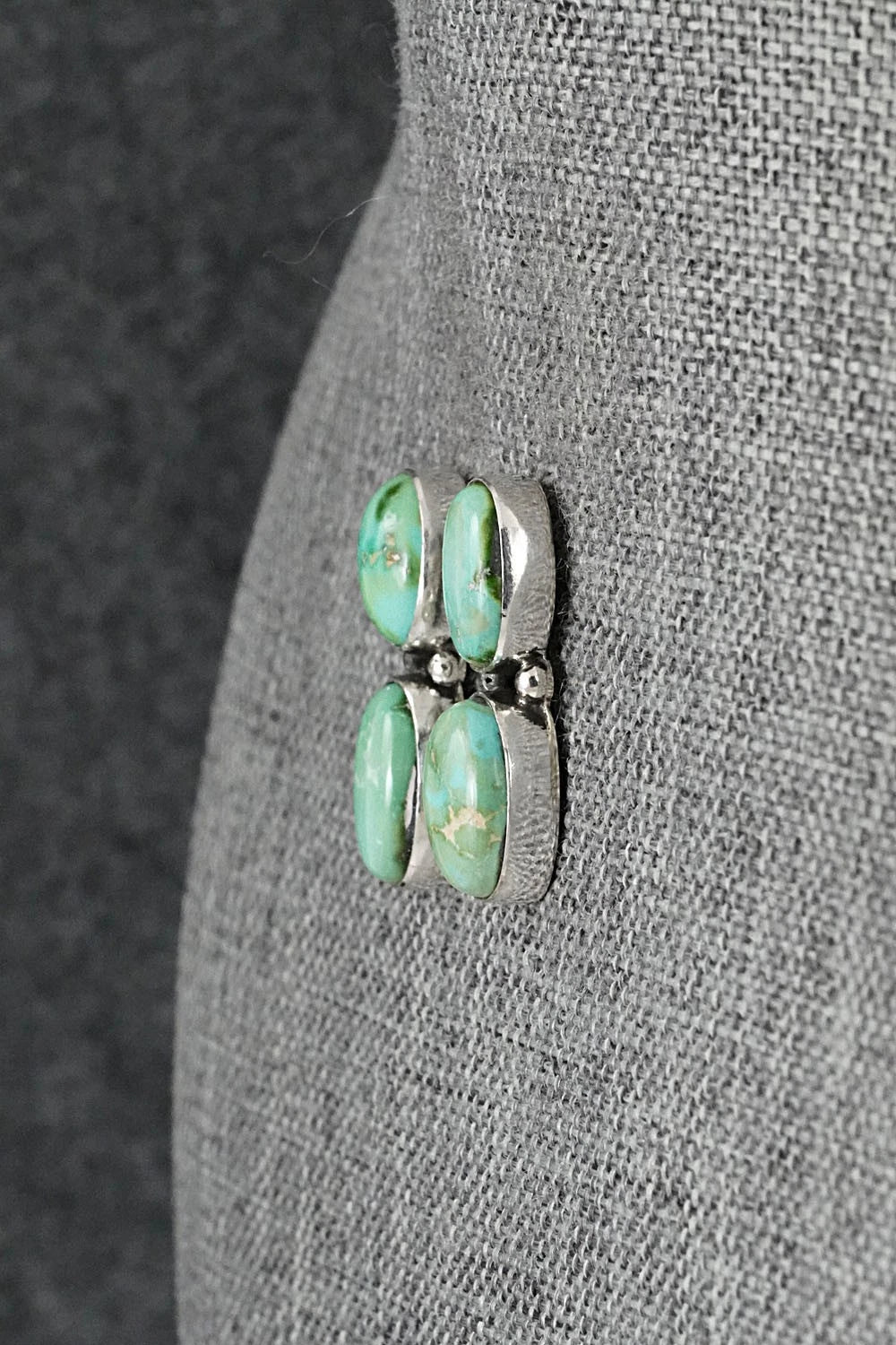 Turquoise & Sterling Silver Earrings - Rena Begay