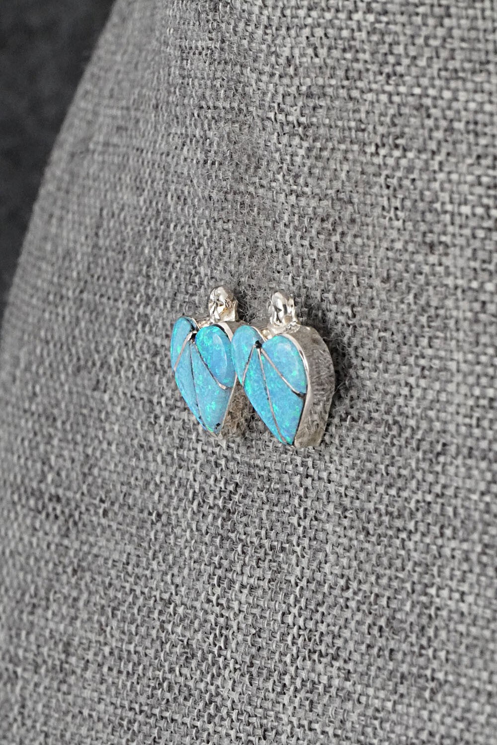 Opalite Inlay & Sterling Silver Earrings - Ola Eriacho