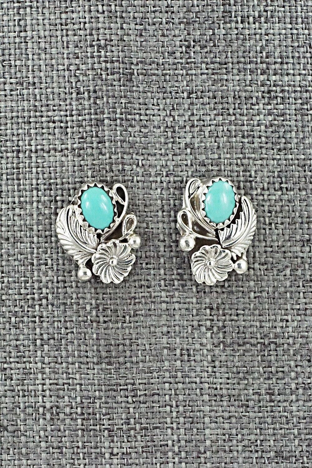 Turquoise and Sterling Silver Earrings - Annette Chiquito