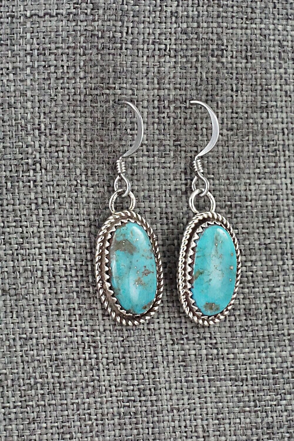 Turquoise & Sterling Silver Earrings - Ernest Hawthorne
