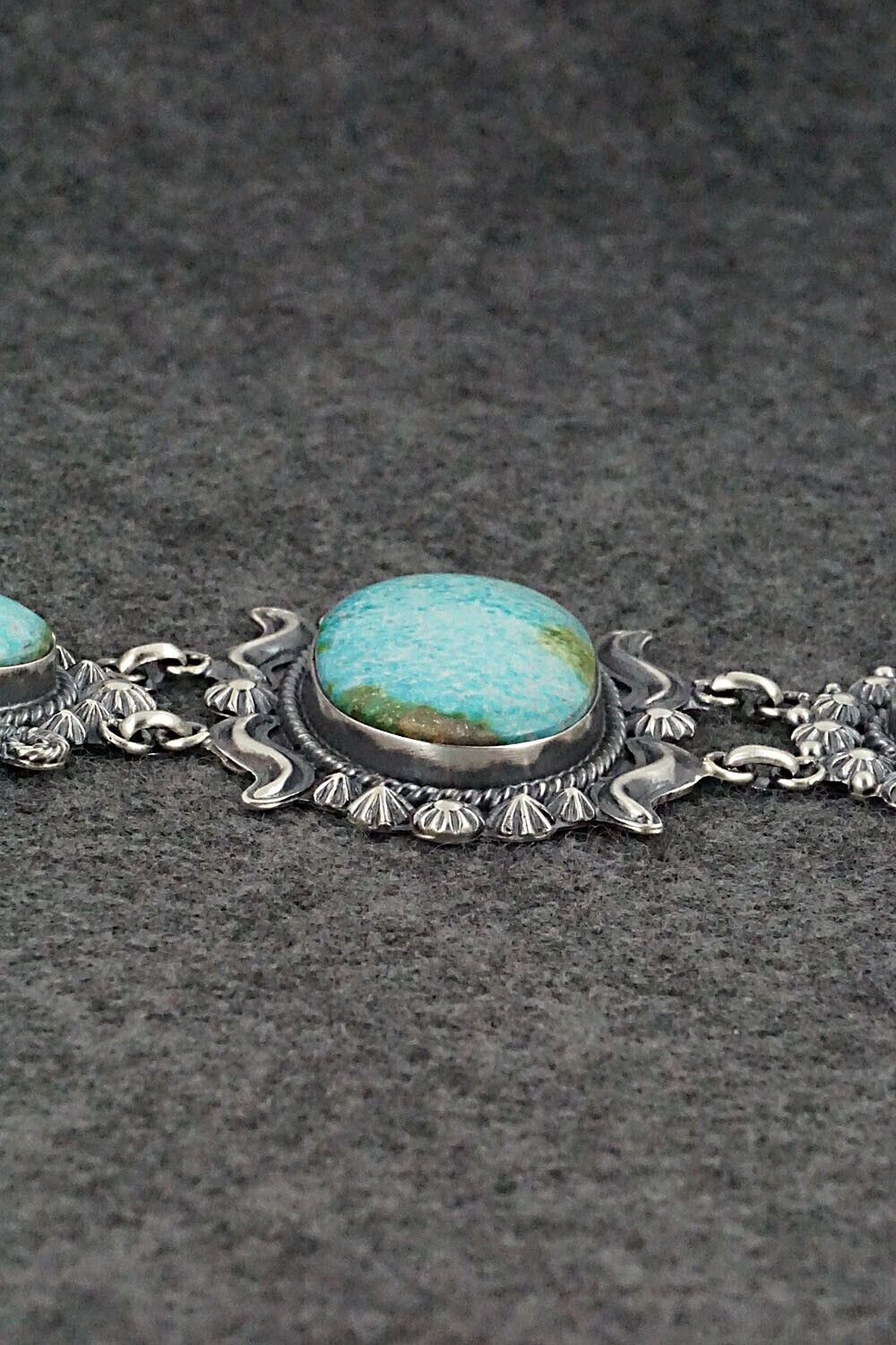 Turquoise & Sterling Silver Pendant - Raymond Delgarito