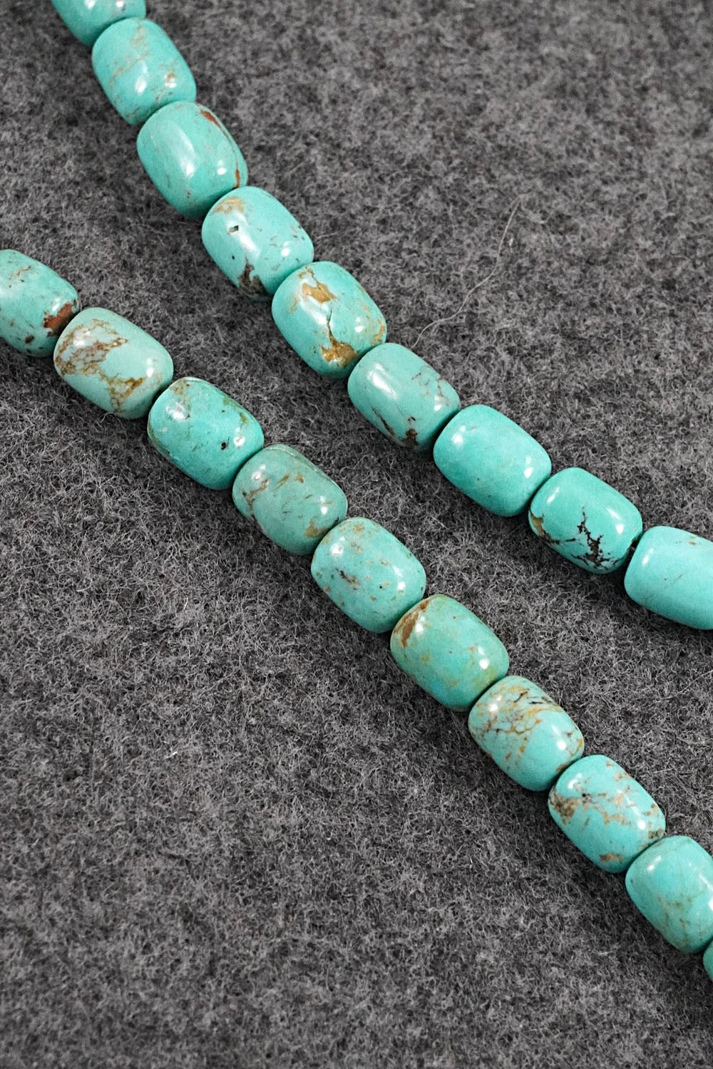Turquoise & Sterling Silver Necklace 18" - Doreen Jake