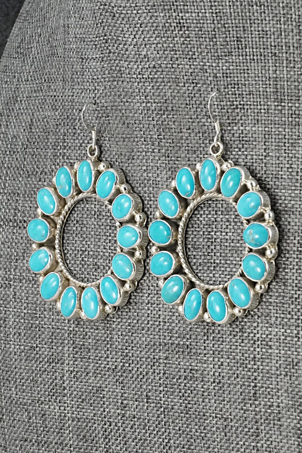 Turquoise & Sterling Silver Earrings - Arlene Lewis