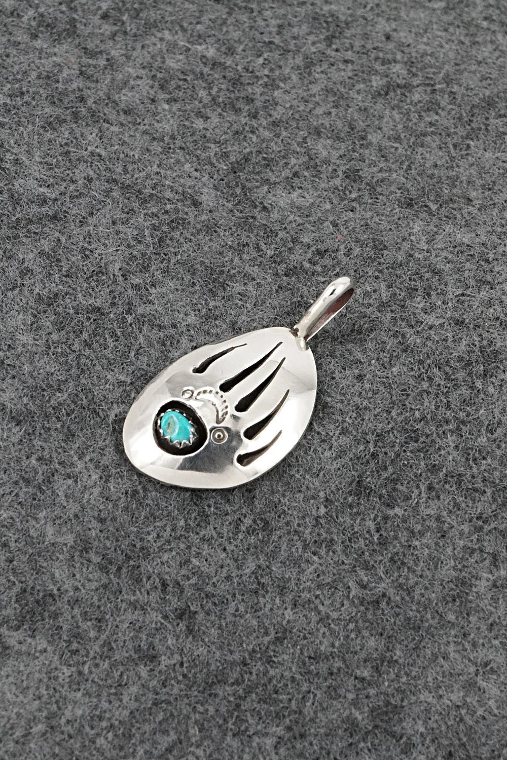 Turquoise & Sterling Silver Pendant - Ervin Begay