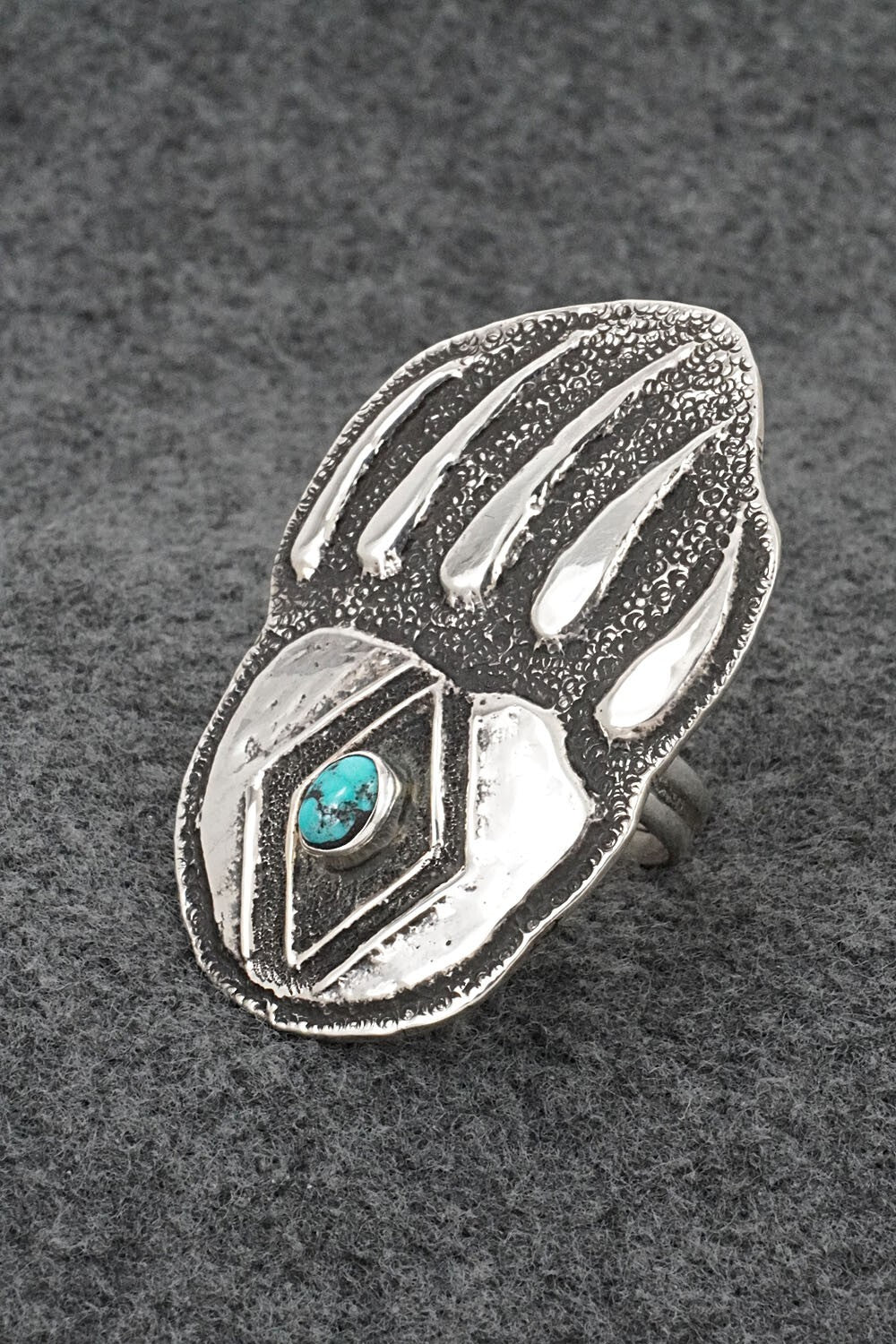 Turquoise & Sterling Silver Ring - Virgil Reeder - 12