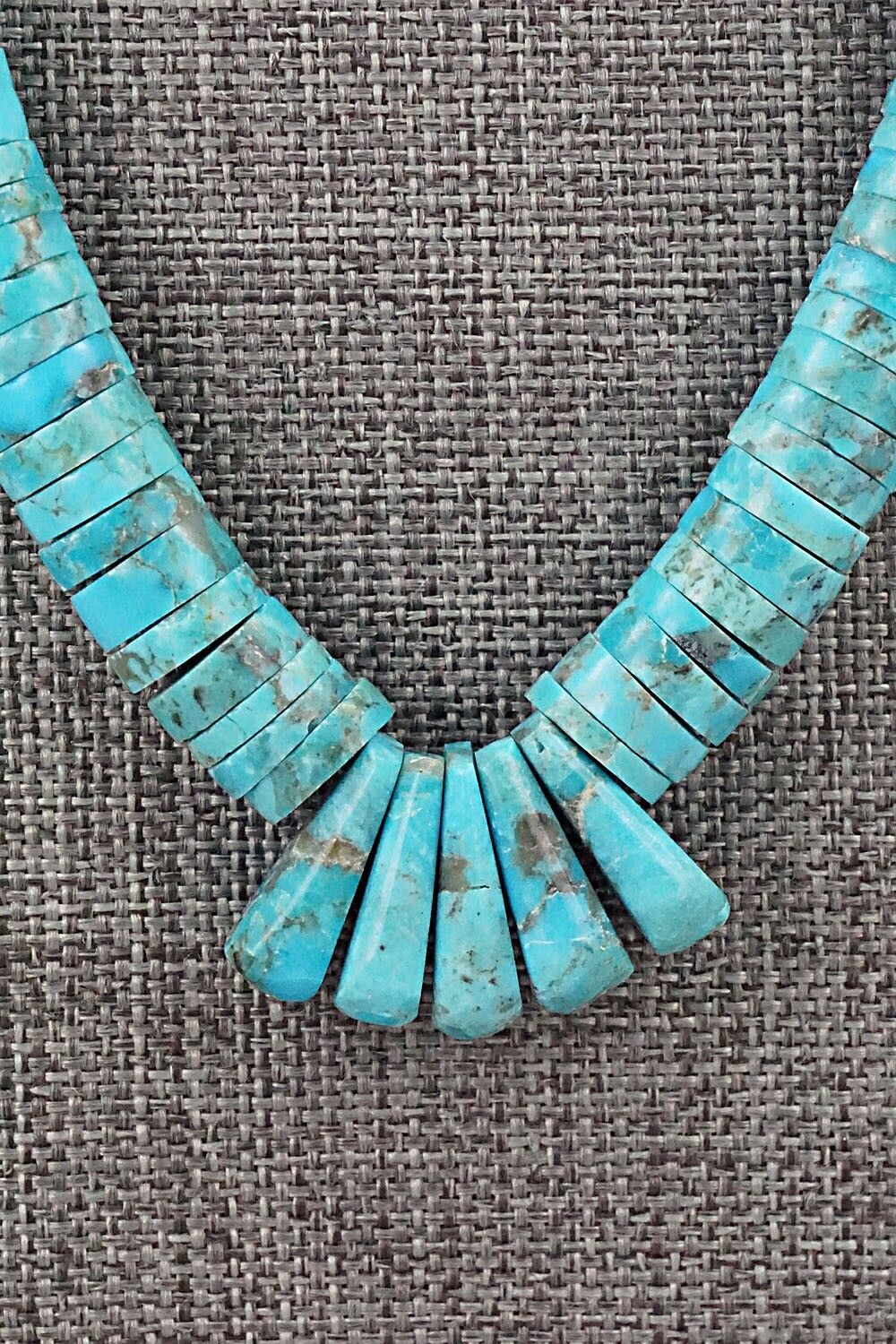 Turquoise & Sterling Silver Necklace - Lupe Lovato