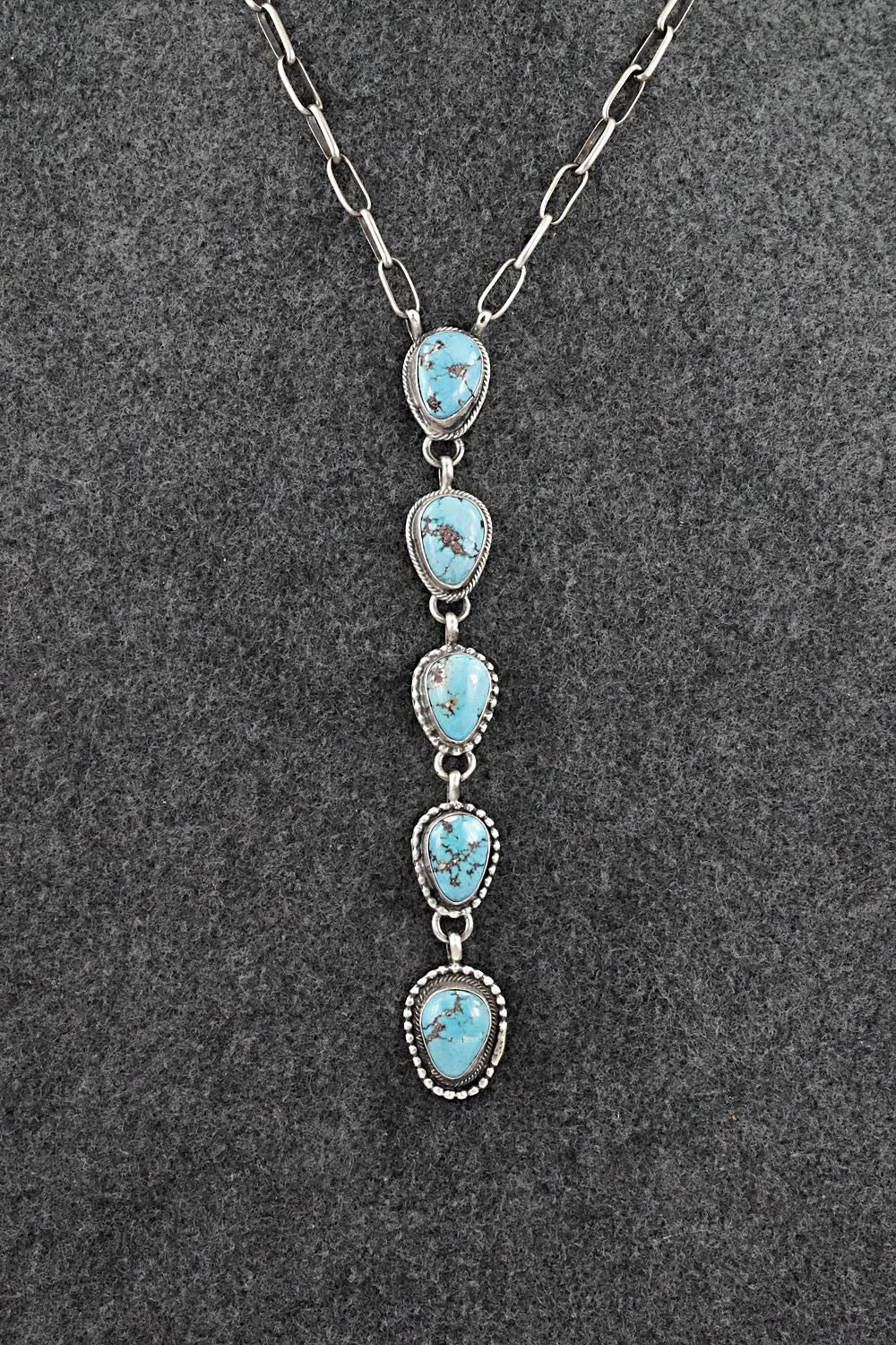 Turquoise & Sterling Silver Necklace - Bobby Johnson