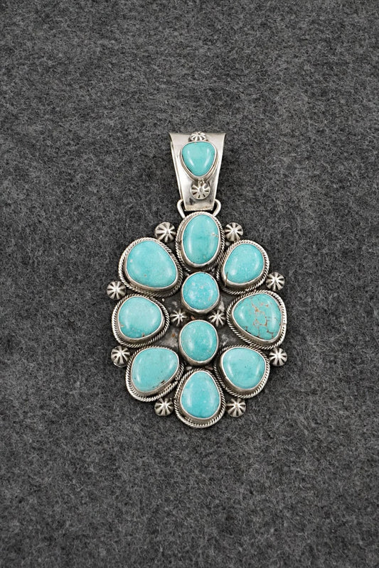 Turquoise & Sterling Silver Pendant - Paul Livingston