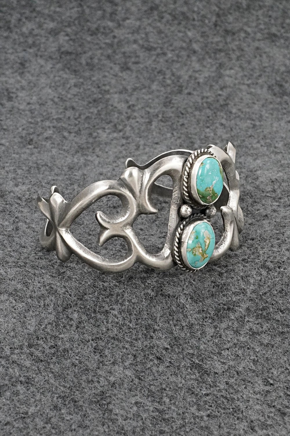 Turquoise & Sterling Silver Bracelet - Eugene Gruber