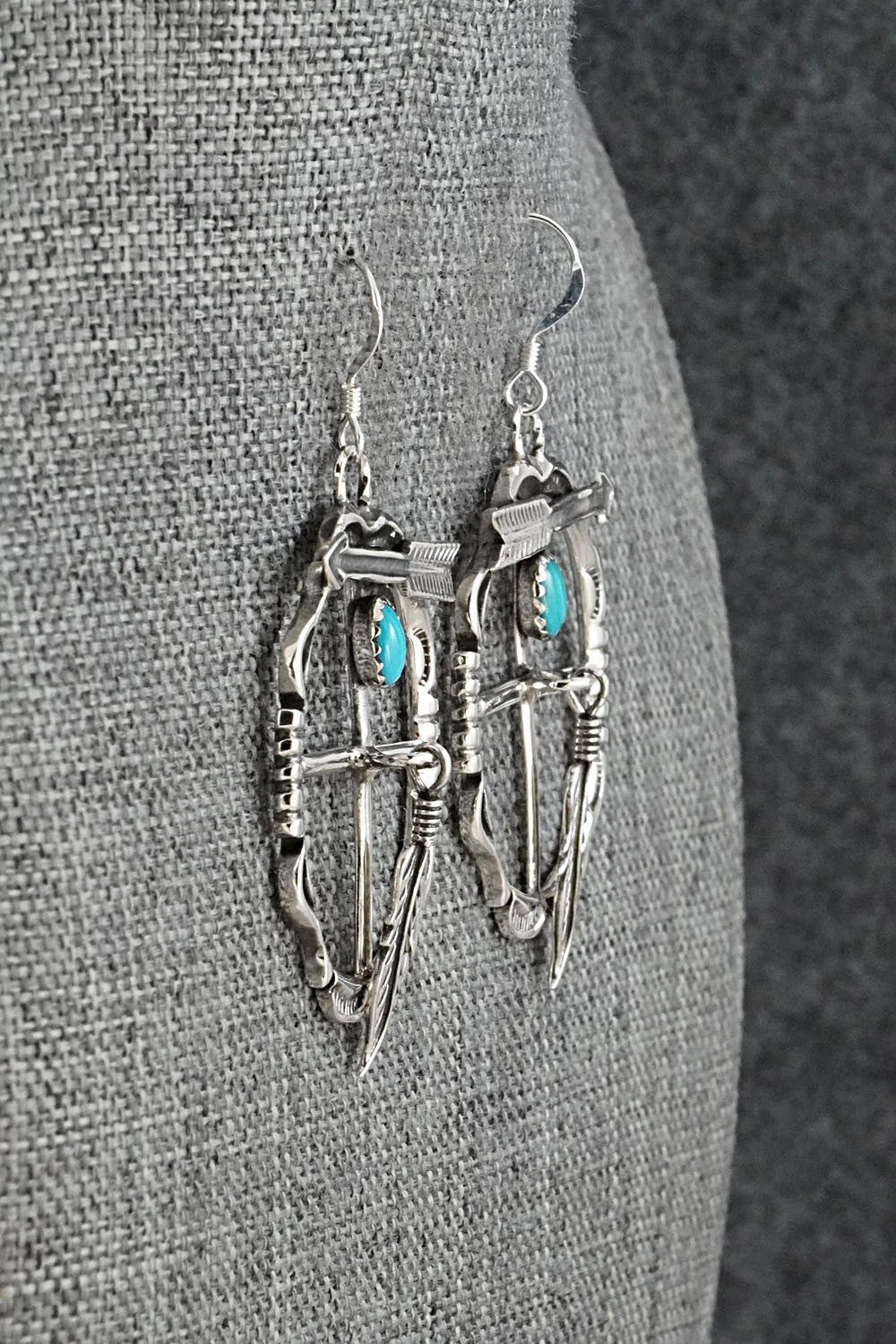 Turquoise & Sterling Silver Earrings - Arlene Lewis