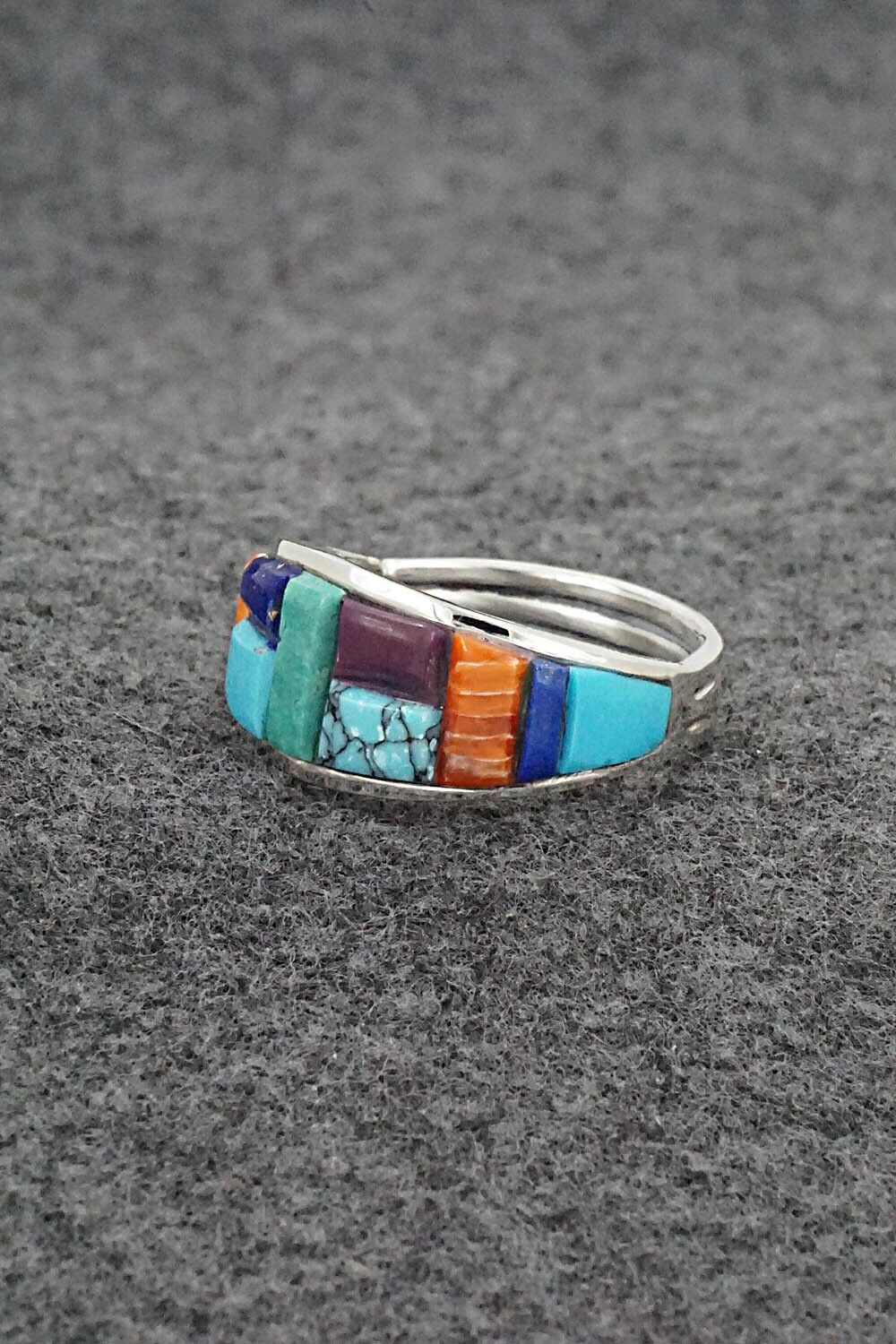 Multi-Stone & Sterling Silver Ring - Edison Yazzie - Size 11