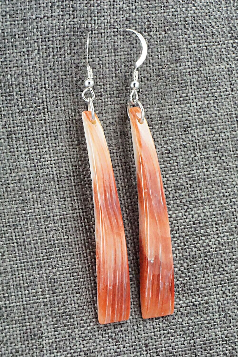 Spiny Oyster & Sterling Silver Earrings - Jesus Espino