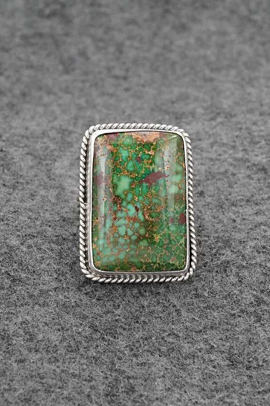 Turquoise & Sterling Silver Ring - Eugene Gruber - Size 9