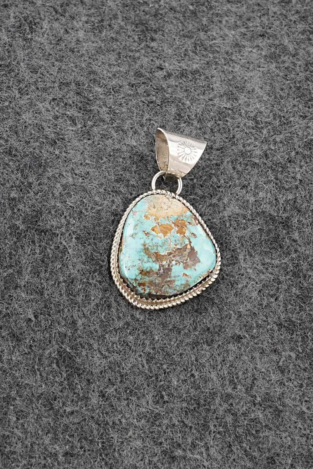 Turquoise & Sterling Silver Pendant - Ernest Hawthorne