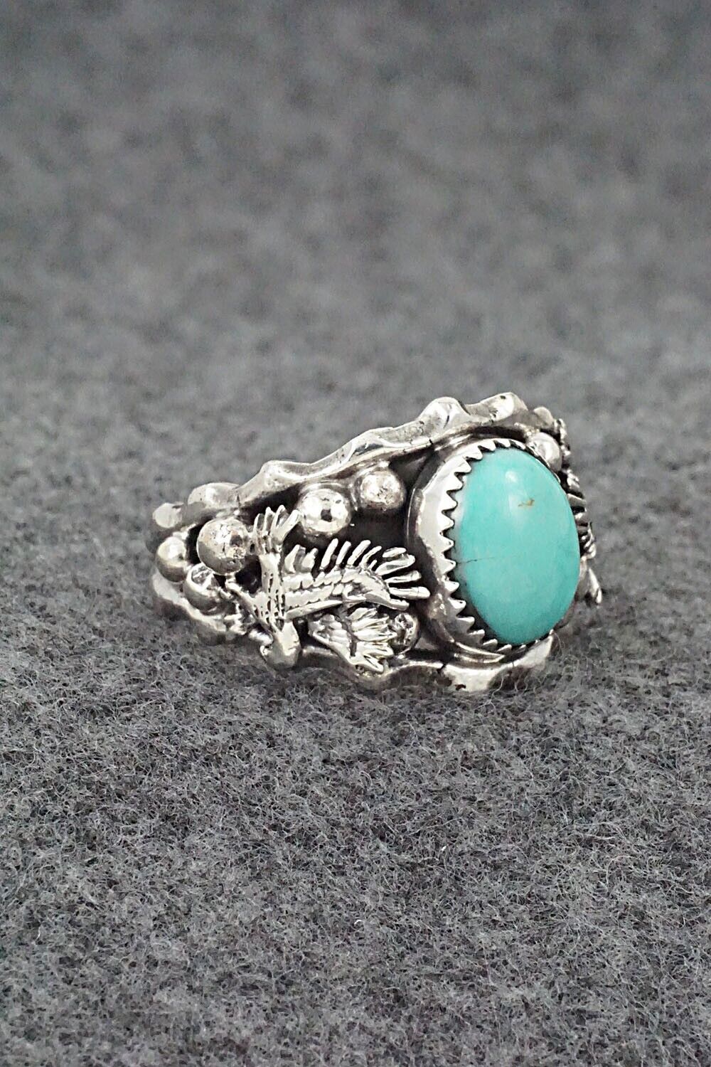 Turquoise & Sterling Silver Ring - Genevieve Francisco - Size 12