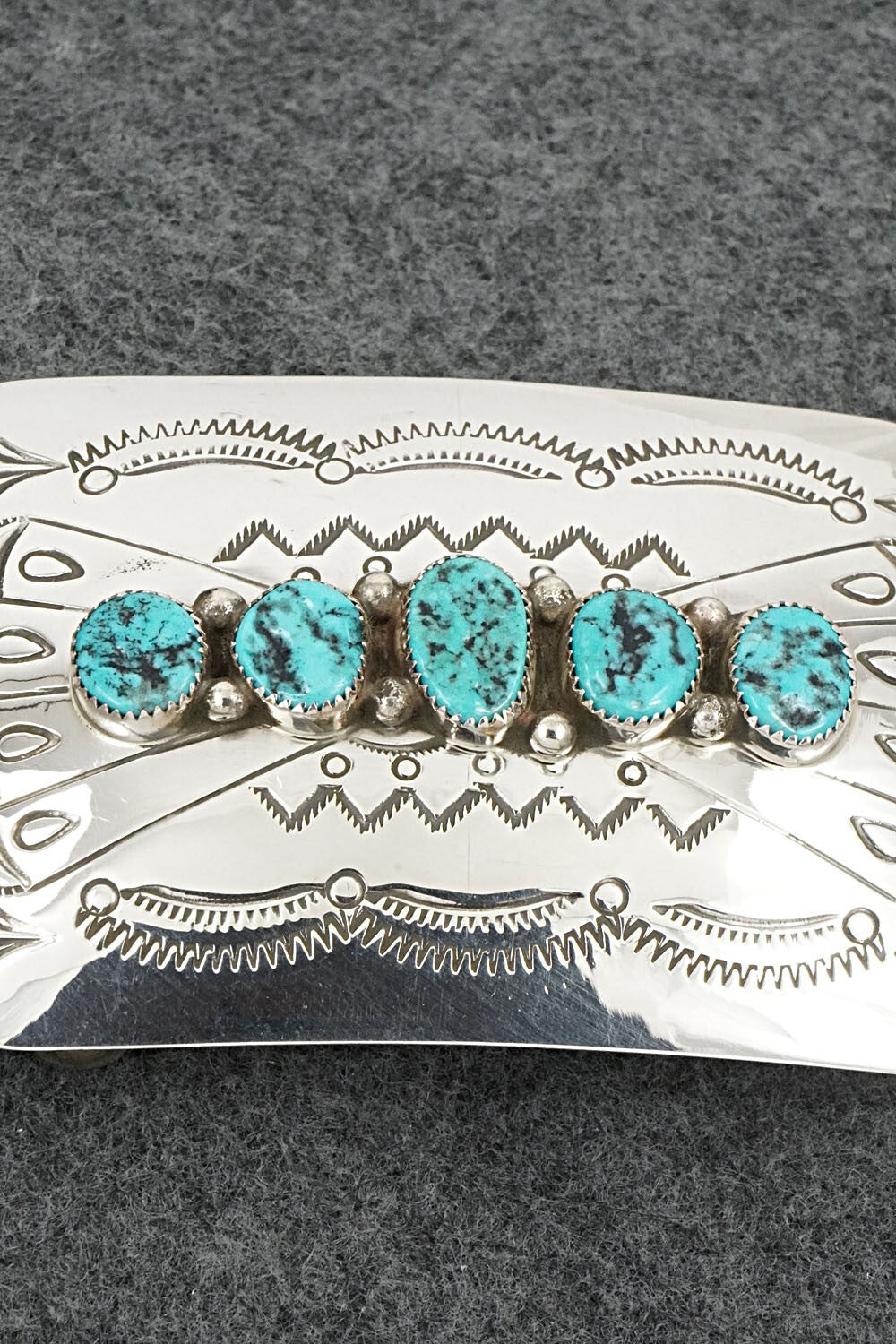 Turquoise & Sterling Silver Belt Buckle - Jolene Begay