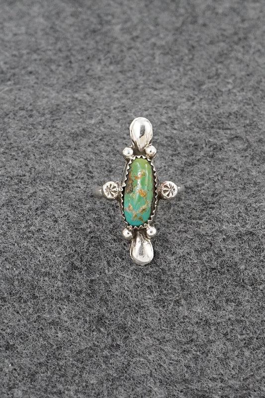 Turquoise & Sterling Silver Ring - Priscilla Reeder - Size 8