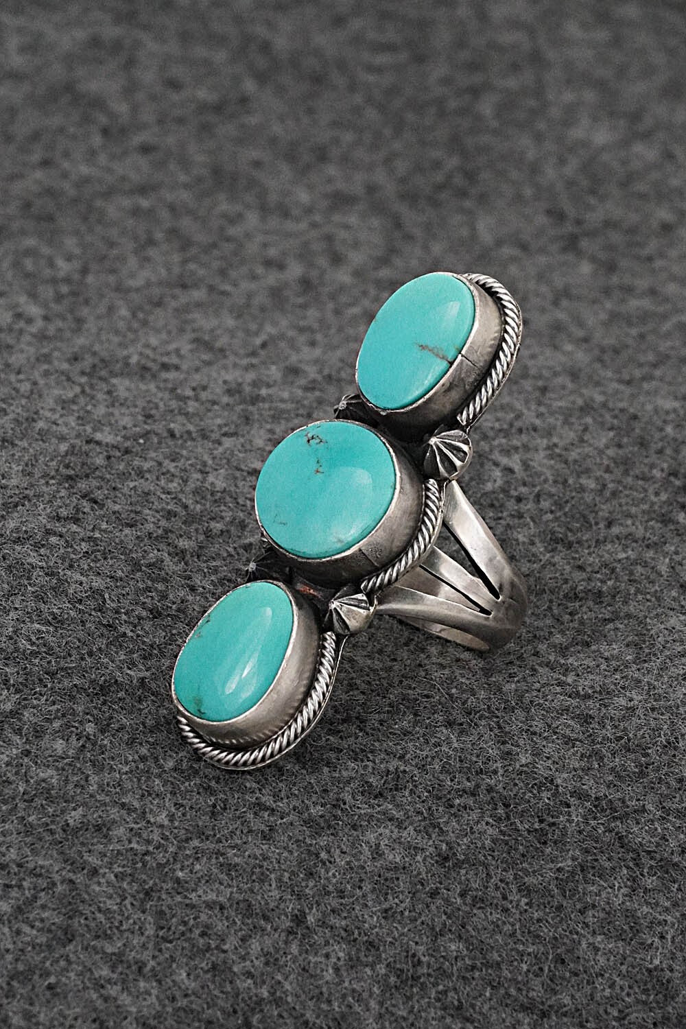 Turquoise & Sterling Silver Ring - Darrin Livingston - Size 7