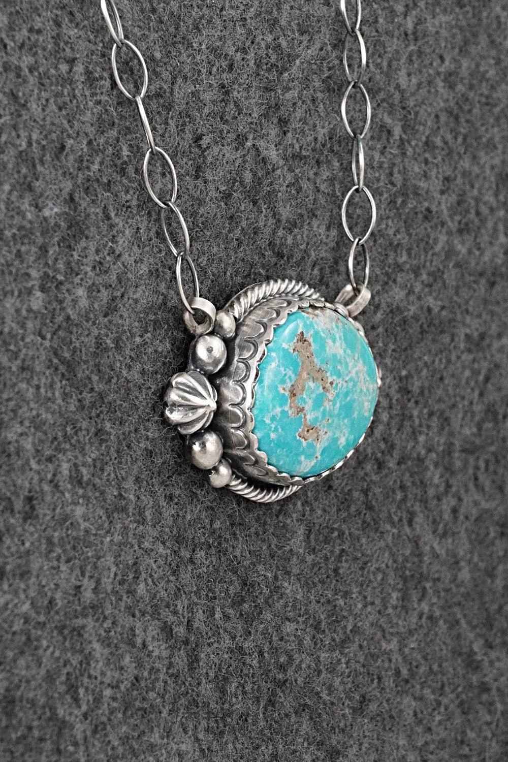 Turquoise & Sterling Silver Necklace - Mark Yazzie