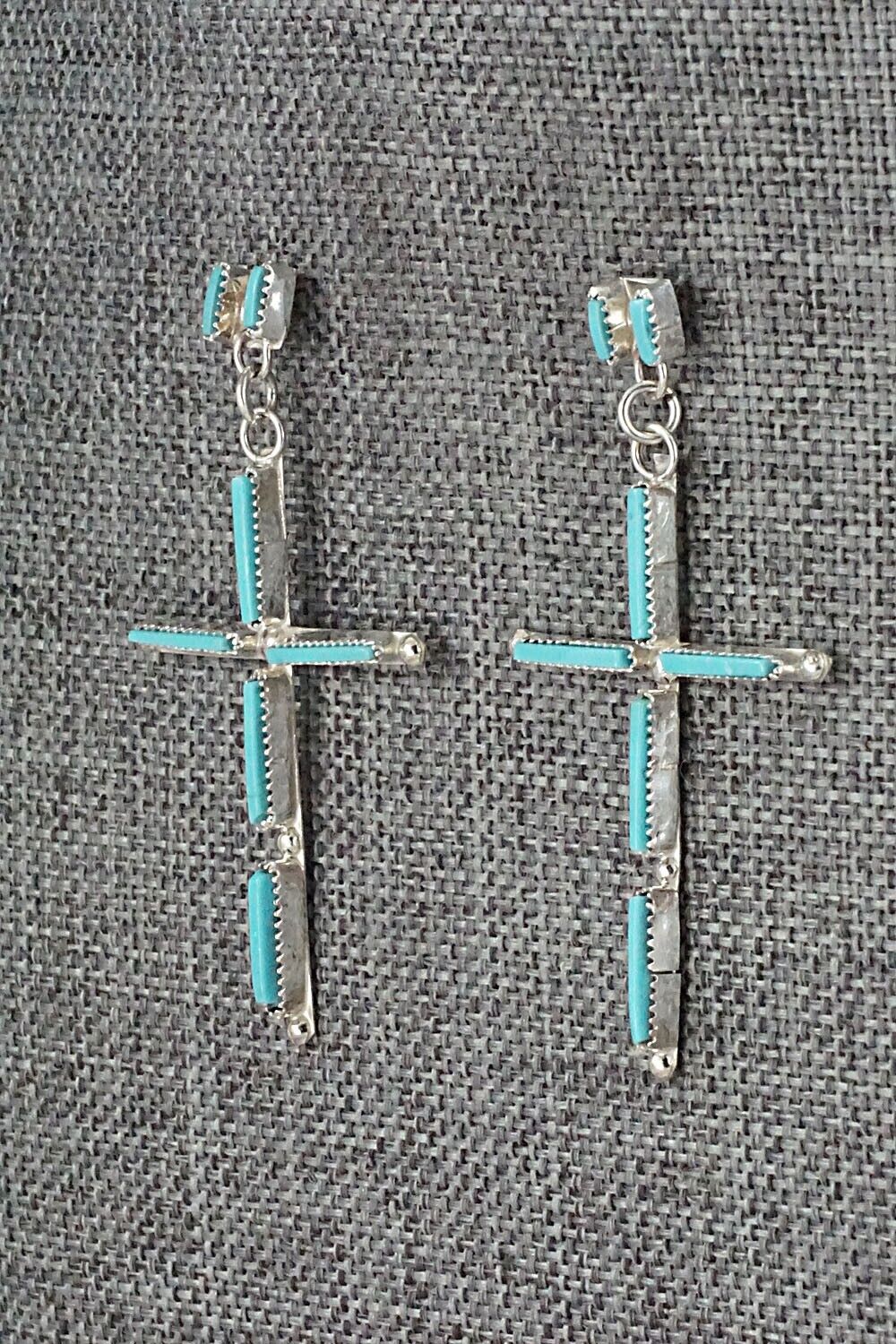Turquoise & Sterling Silver Earrings - Ashley Laate