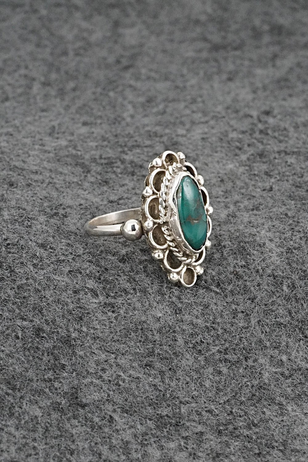 Turquoise & Sterling Silver Ring - Priscilla Reeder - Size 8