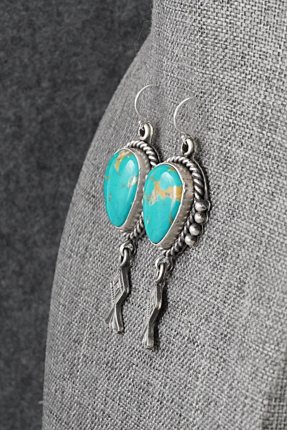 Turquoise & Sterling Silver Earrings - Michael Calladitto