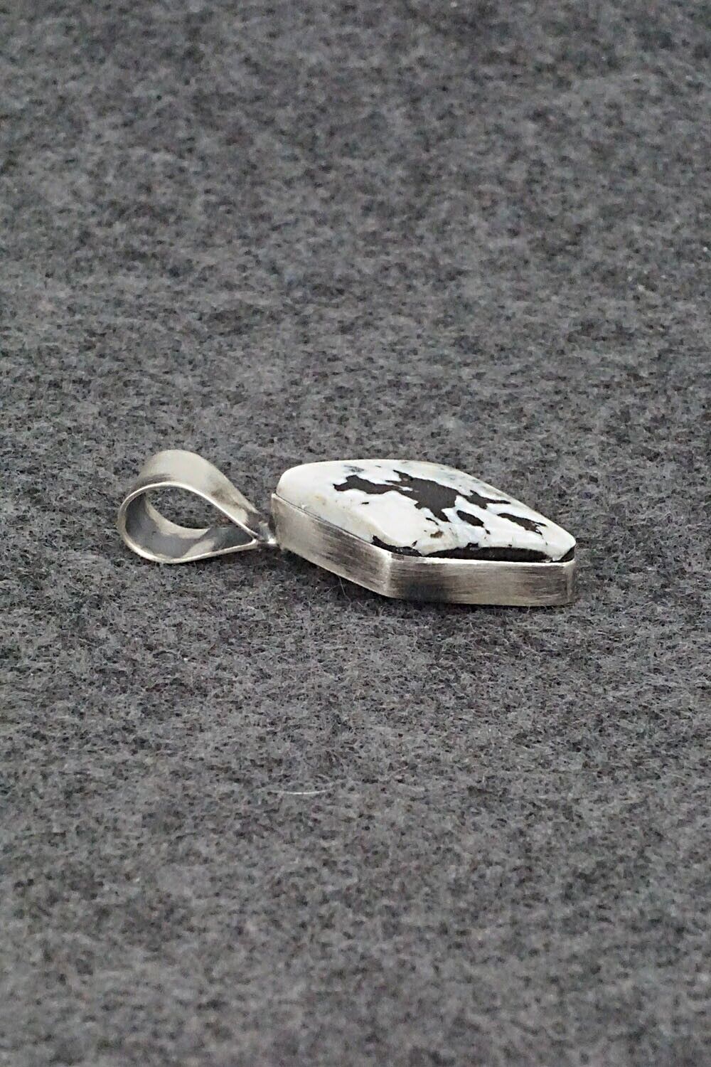 White Buffalo & Sterling Silver Pendant - Fred Guerro