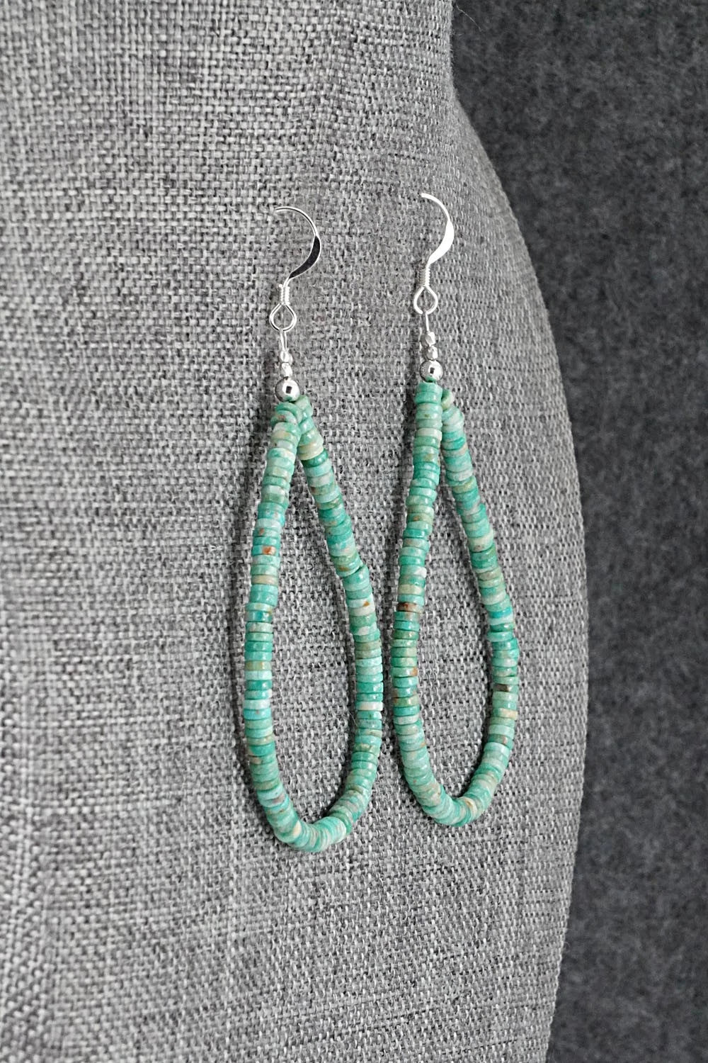 Turquoise & Sterling Silver Earrings - Doreen Jake