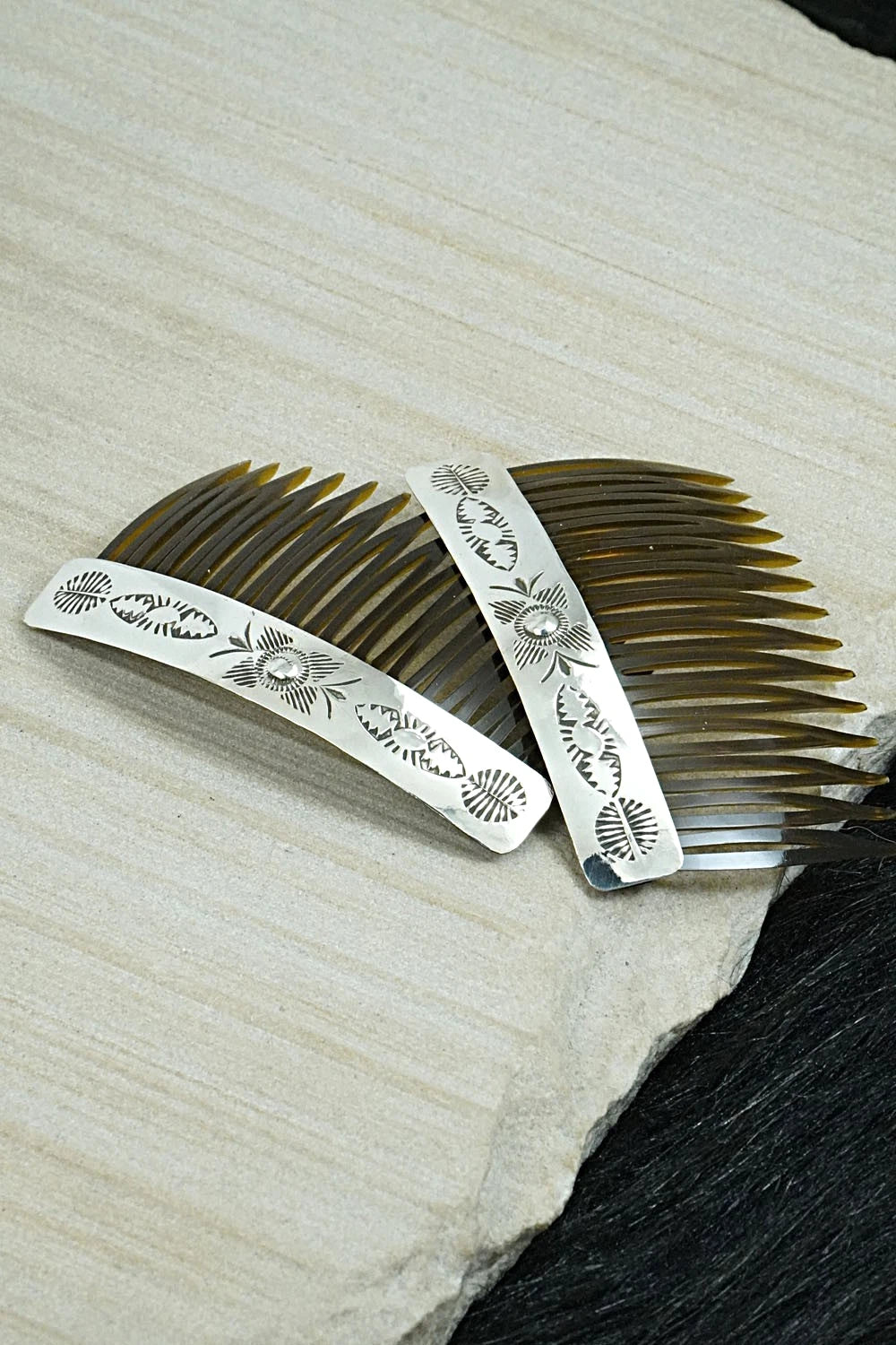 Sterling Silver Hair Combs - Bertha Begay