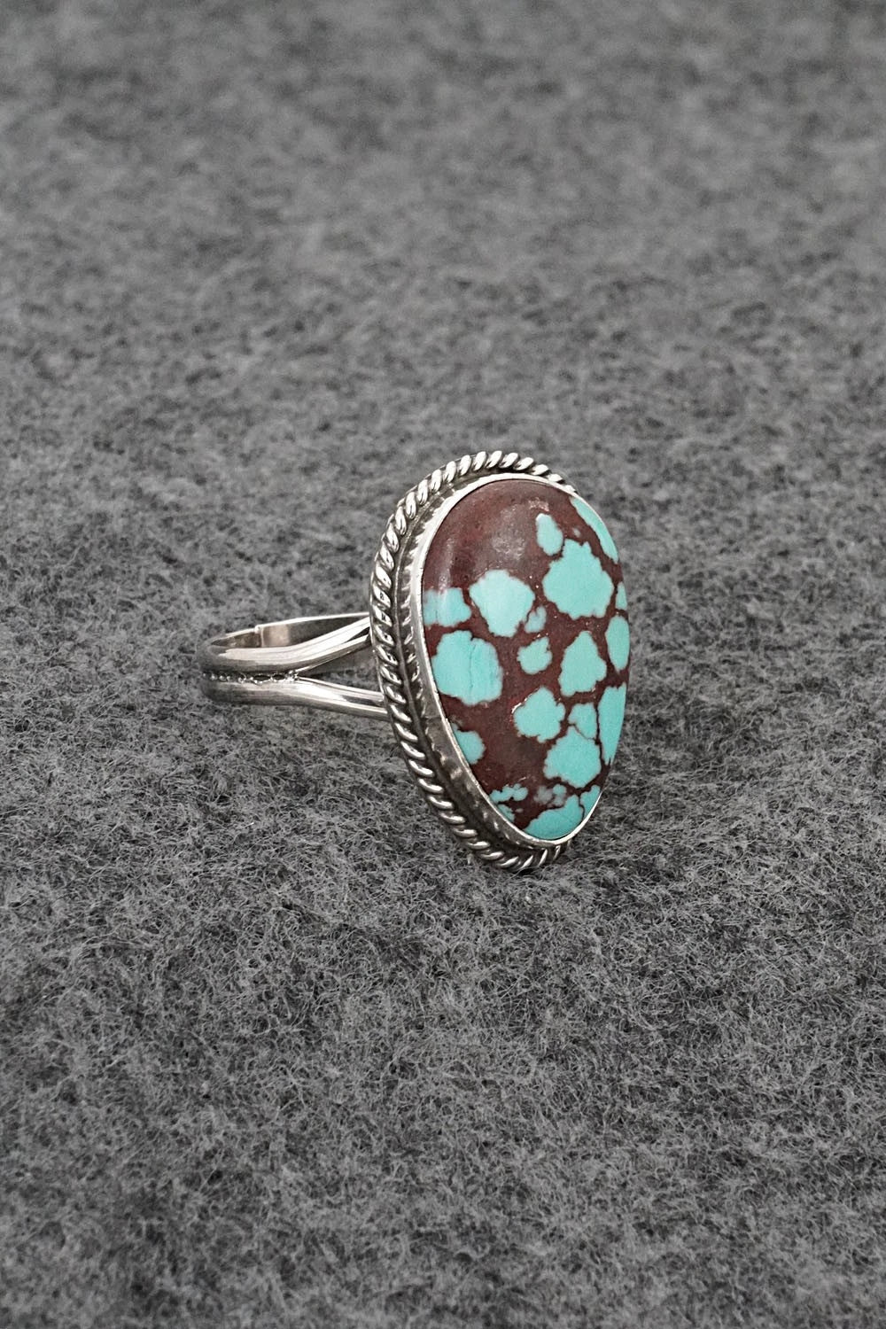 Turquoise & Sterling Silver Ring - Eugene Gruber - Size 8