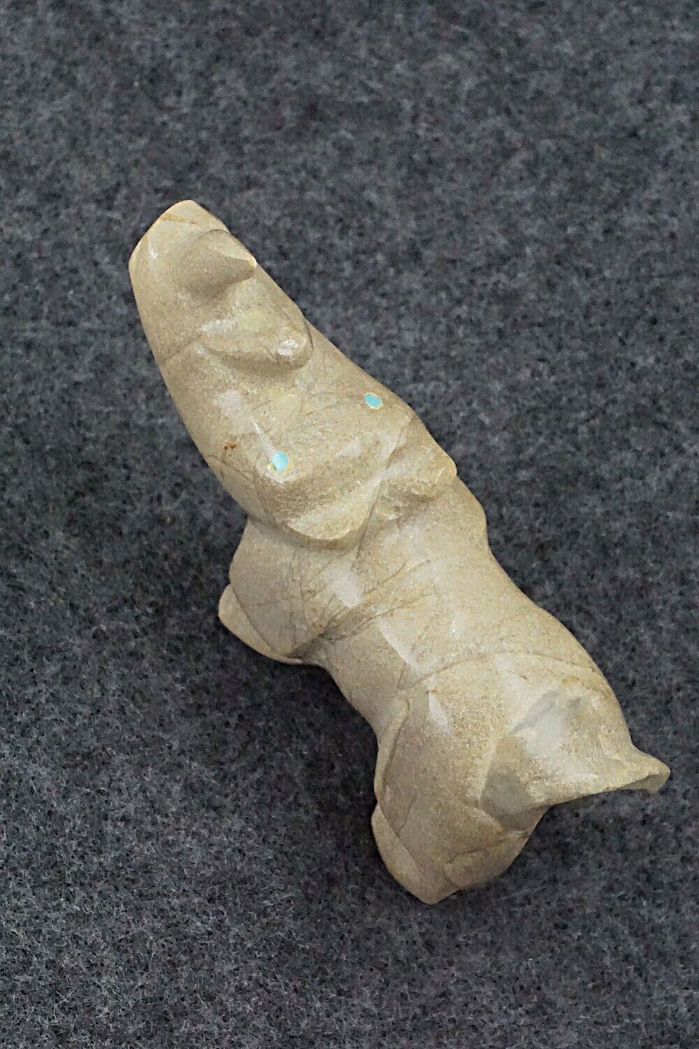 Rhino Zuni Fetish Carving - Enrike Leekya