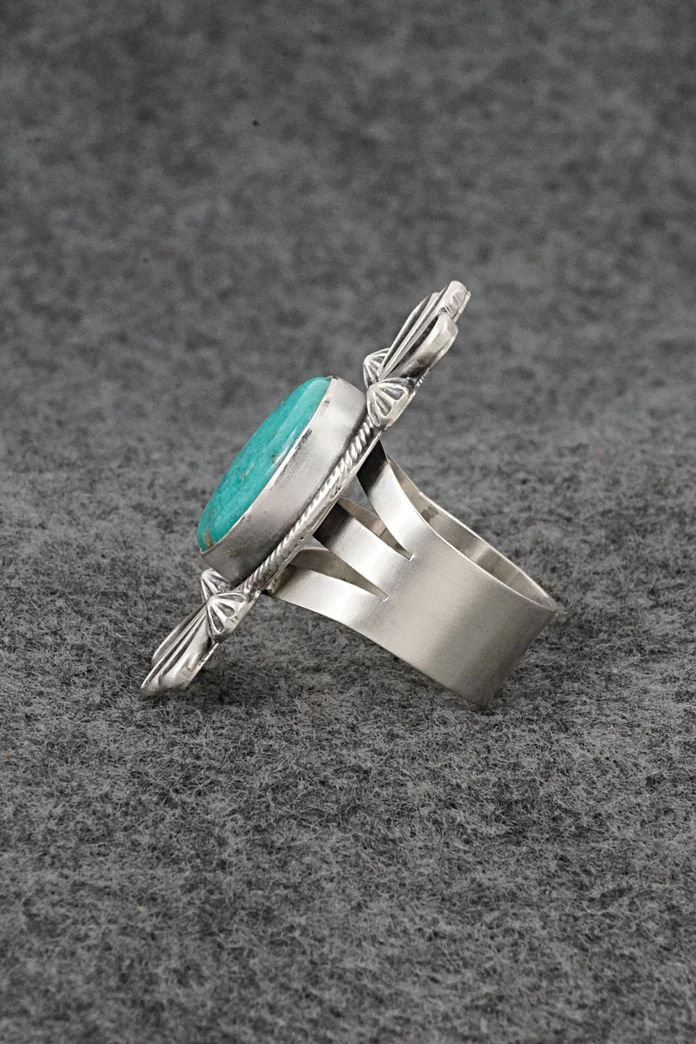 Turquoise & Sterling Silver Ring - Darrin Livingston - Size 9