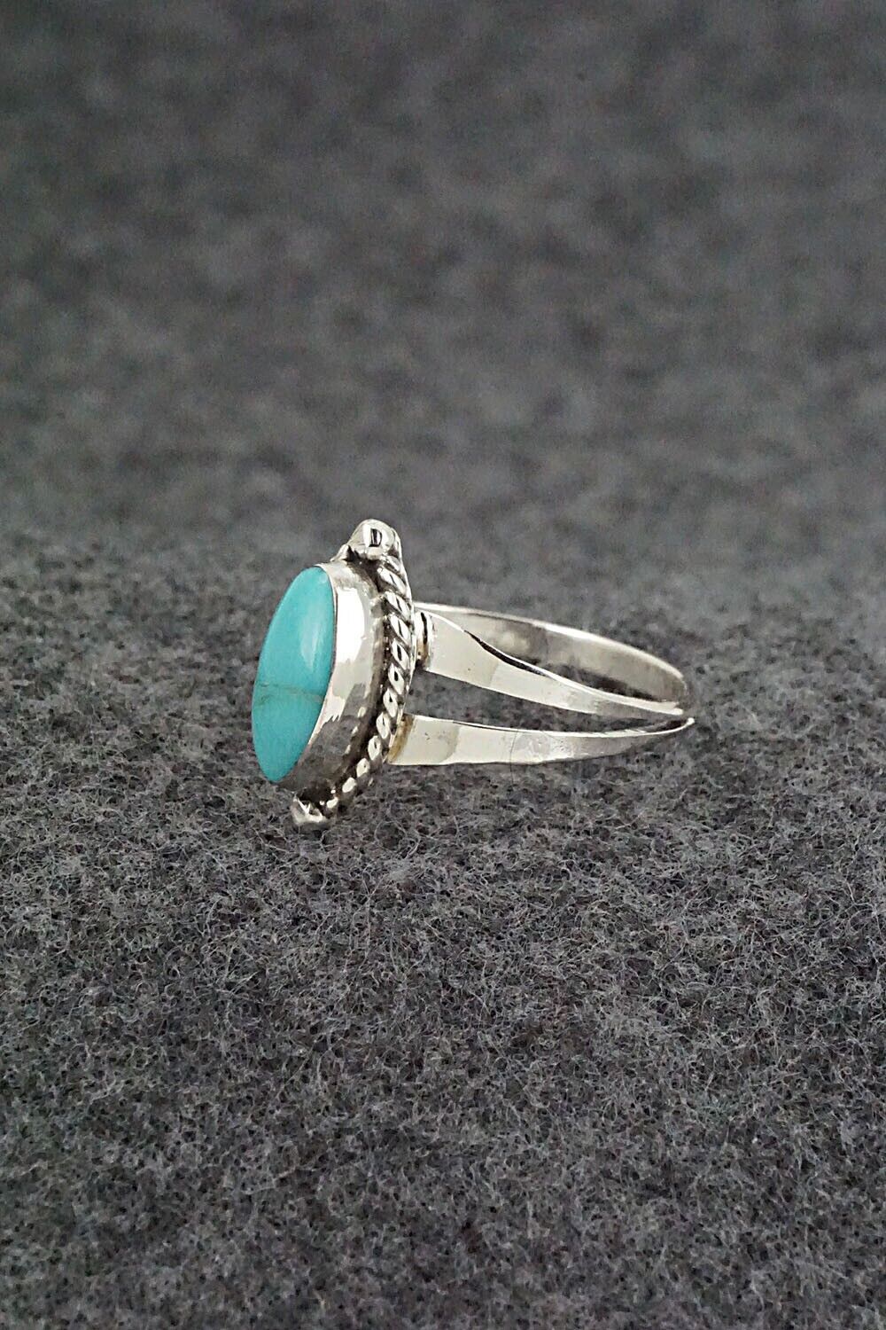 Turquoise & Sterling Silver Ring - Alice Rose Saunders - Size 8