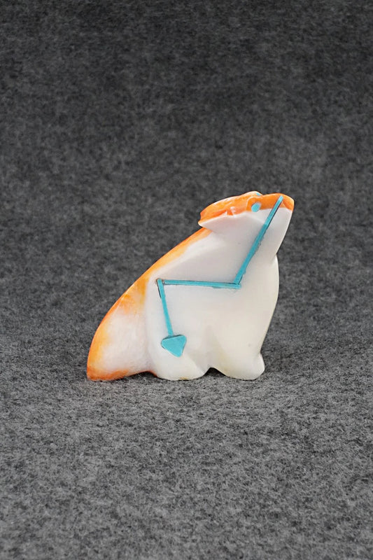 Wolf Zuni Fetish Carving - Kenric Laiwakete