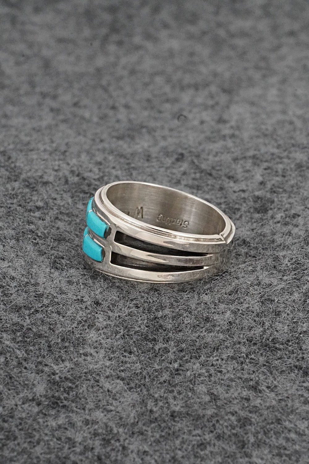 Turquoise & Sterling Silver Ring - Wilbert Muskett Jr. - Size 7.75