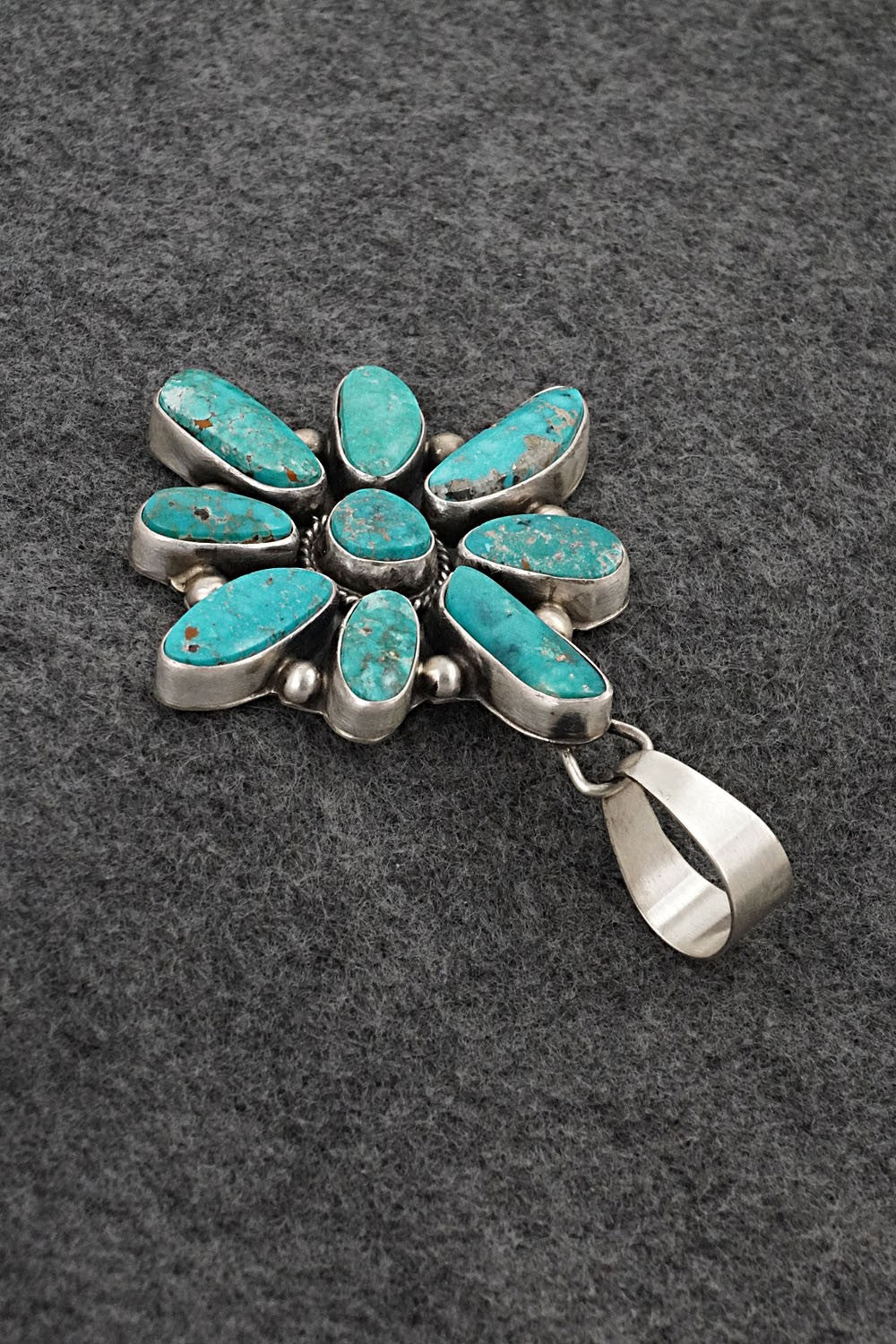 Turquoise & Sterling Silver Pendant - Kathleen Livingston