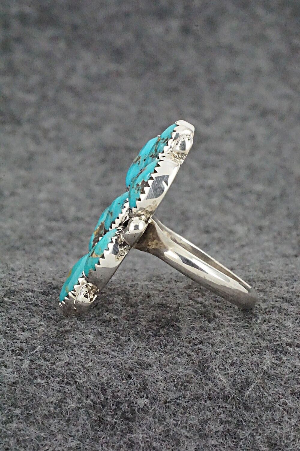 Turquoise & Sterling Silver Ring - Priscilla Reeder - Size 9.25
