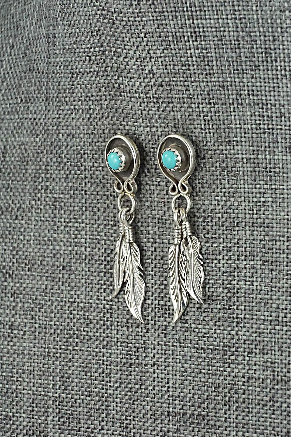 Turquoise & Sterling Silver Earrings - Annette Chiquito