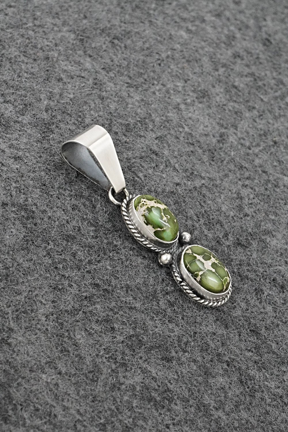 Turquoise & Sterling Silver Pendant - Eugene Gruber