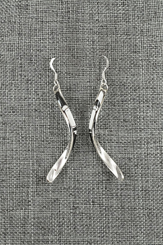 White Buffalo & Sterling Silver Earrings - Terrance Panteah