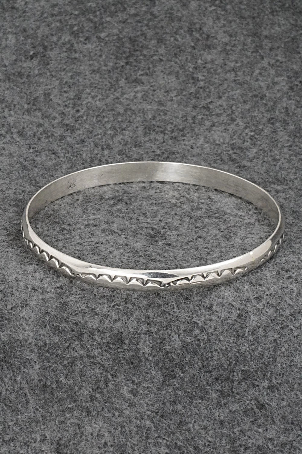 Sterling Silver Bangle Bracelet - Elaine Tahe
