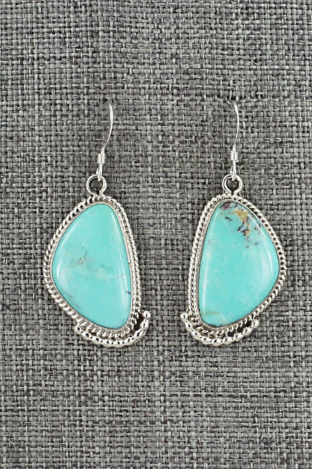 Turquoise & Sterling Silver Earrings - Verley Betone